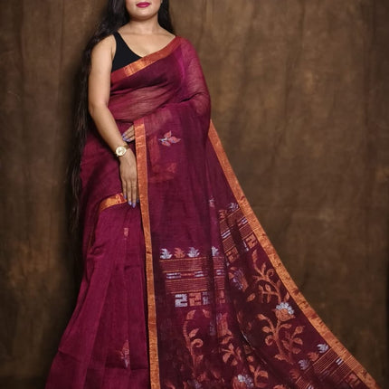 Exclusive Linen Jamdani SAREE
