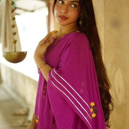 Embroidery Chain sequence Saree