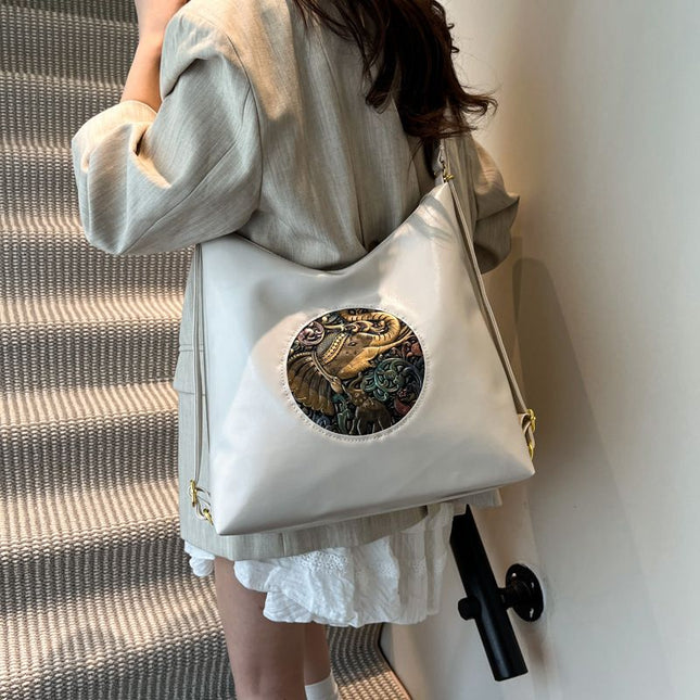 Elephant Patched Vintage Totebag