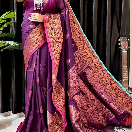 Linen Arganik Banarasi Saree