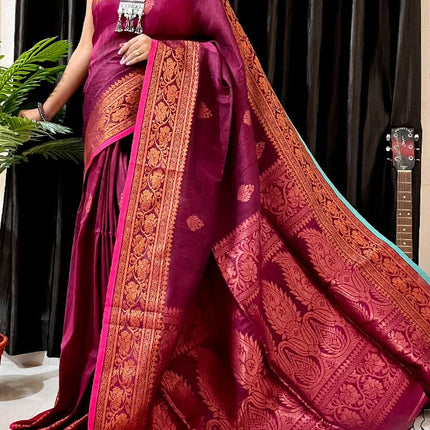 Linen Arganik Banarasi Saree