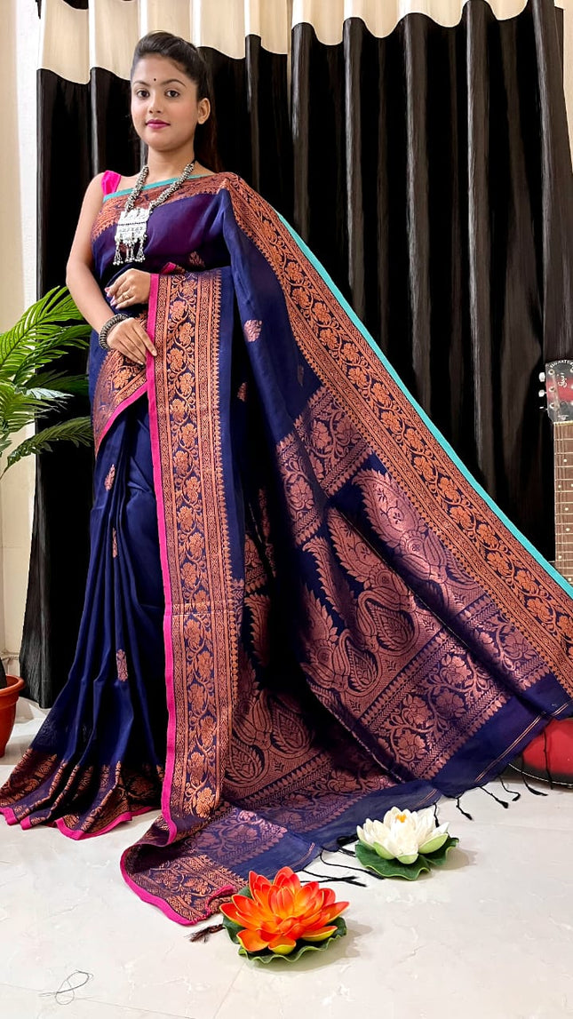 Linen Arganik Banarasi Saree