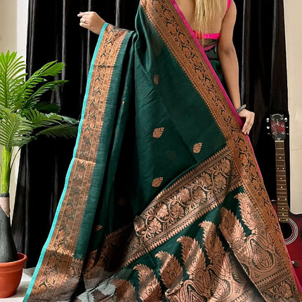 Linen Arganik Banarasi Saree